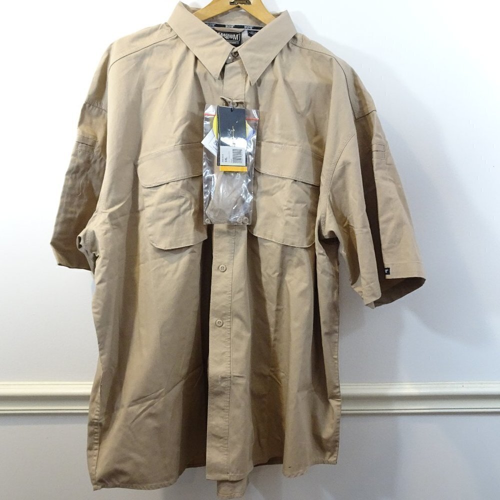 Magnum Short Sleeve Shirt Tactical Khaki Size 3XL NEW Stealth Spec